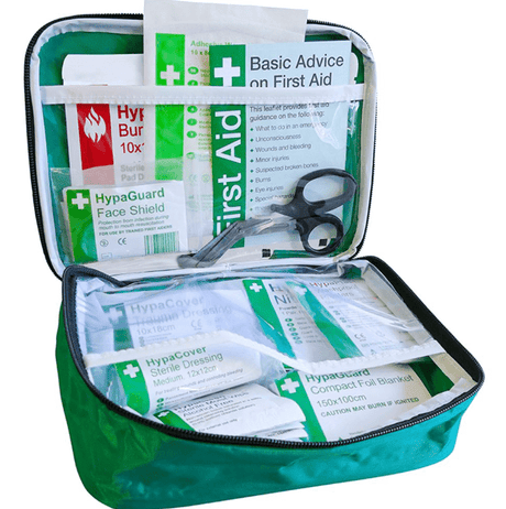 Hazkit - BS8599 - 2 Travel & Motoring First Aid Kit - Glove box size Nylon Case - Ideal for Van or Car