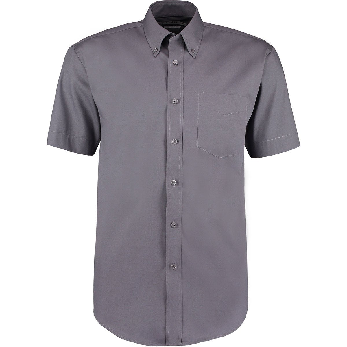 Hazkit - Men’s Charcoal Short - Sleeve Oxford Shirt
