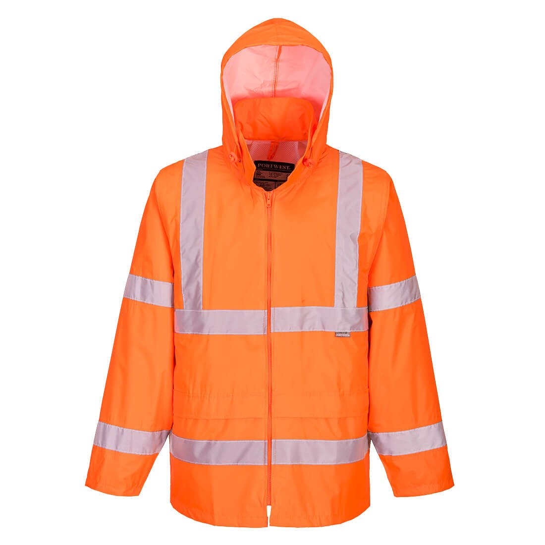 Hazkit - Portwest Foldaway Waterproof Hi - Vis Rain Jacket - H440 - Portwest