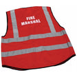 Hazkit - 2 Pack "Fire Marshal" Red Pre - Printed Hi Vis Vest - Hazkit