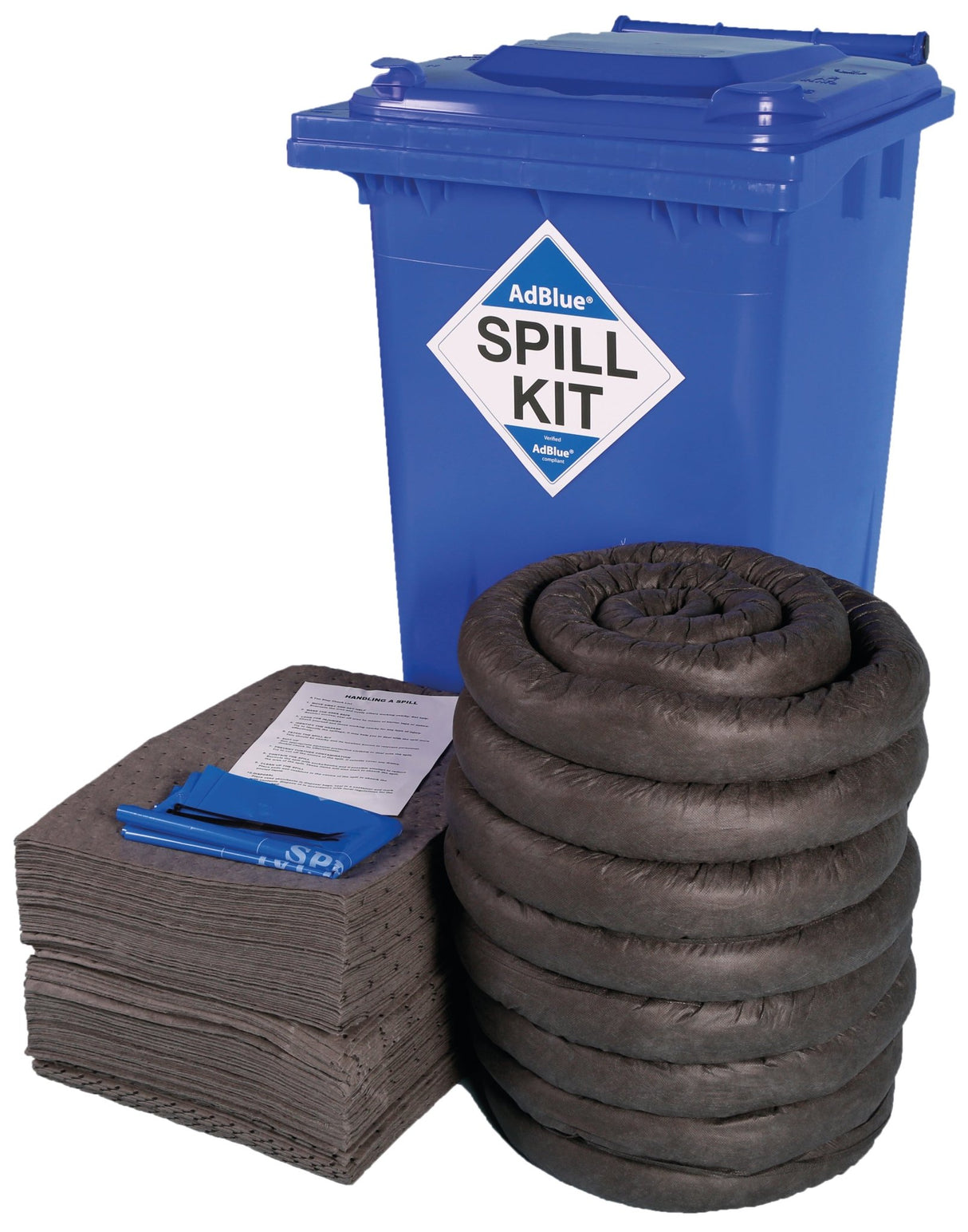 Hazkit - Depot Site AdBlue® Spill Kit in Wheeled Bin - Treats 240 Litres - Fentex