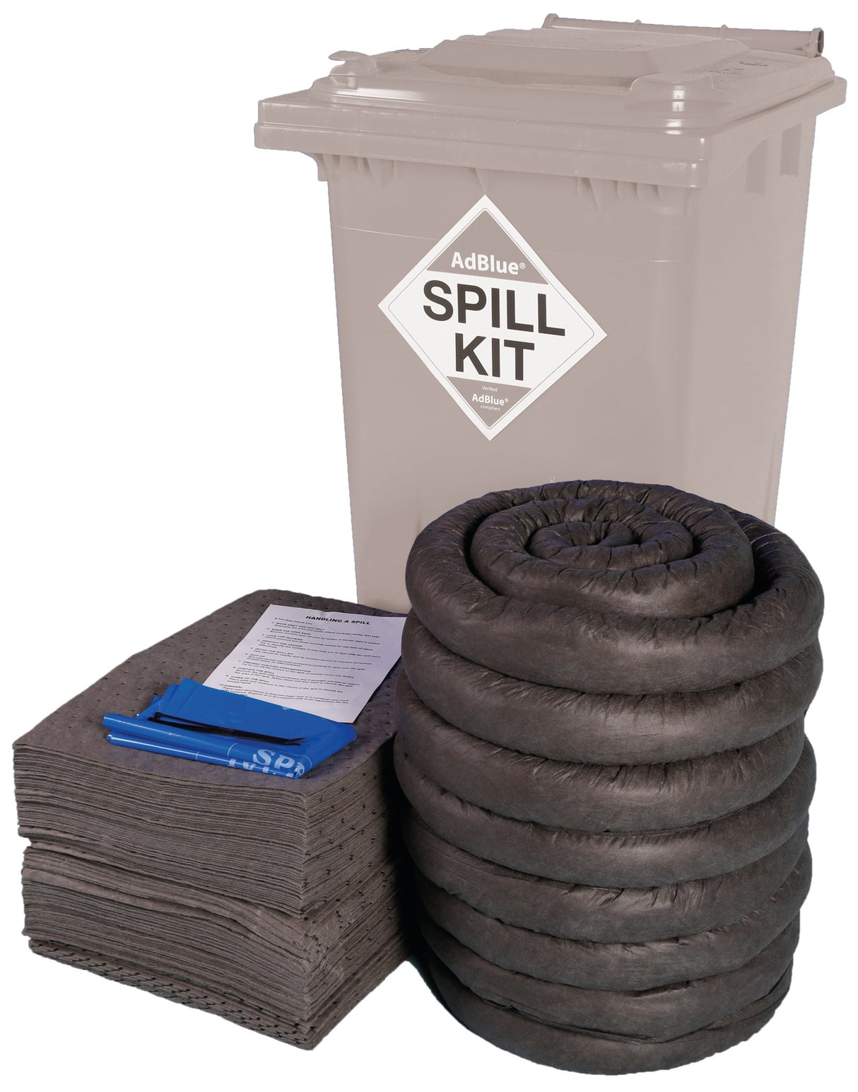 Hazkit - Depot Site AdBlue® Spill Kit in Wheeled Bin - Treats 240 Litres - Fentex