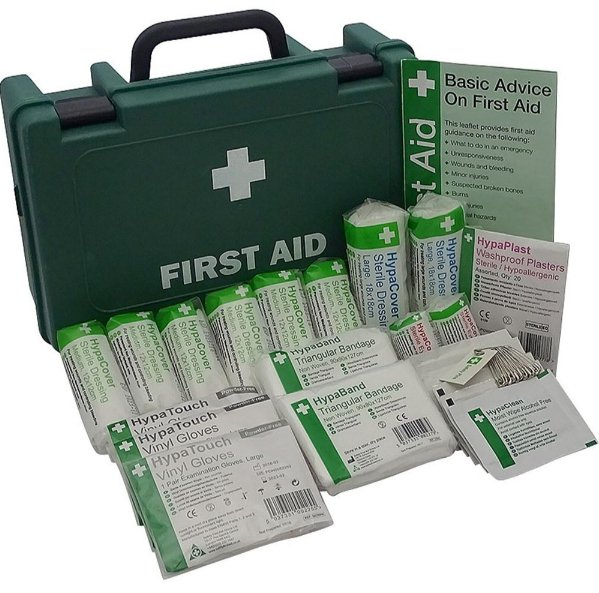 Hazkit - HSE Compliant 1 - 10 Person Economy First Aid Kit - Portable Hard Case - Hazkit