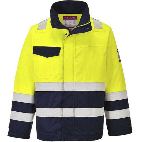 Hazkit - Portwest MV25 Modaflame Flame Resistant Anti - Static Arc Flash Hi Vis Jacket - Portwest