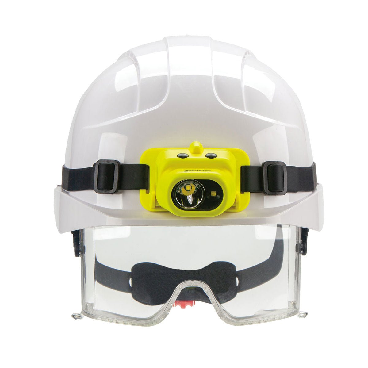 Hazkit - Rechargeable Nightstick Zone 0 ATEX Head Torch - Intrinsically Safe - 87m Dual - Light LED Beams - Nightstick