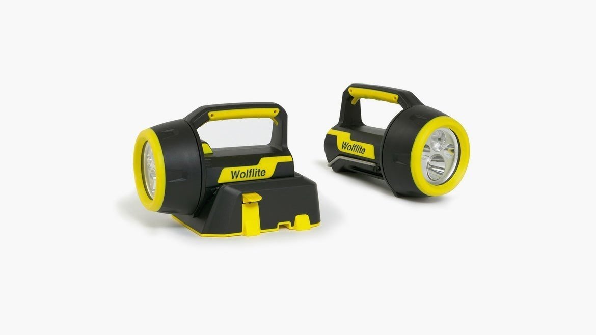 Hazkit - Wolf HX - 50 Rechargeable High Power LED ATEX Spot Handlamp - 430 lumens - Intrinsically Safe - Wolf Safety Lamps