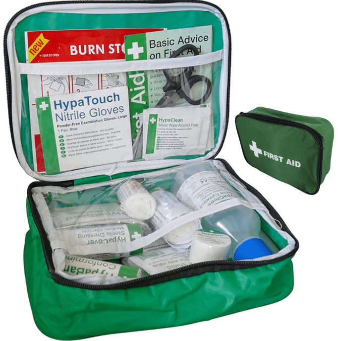 Hazkit - BS8599 - 1 Compliant Travel Vehicle First Aid Kit - Soft Carry Case - 1 Person