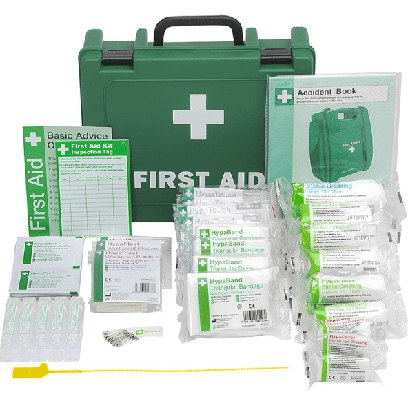 Hazkit - HSE Workplace PLUS Combination First Aid and Eye Wash Kit - Portable or Wall Mounted