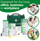 Hazkit - HSE Workplace PLUS Combination First Aid and Eye Wash Kit - Portable or Wall Mounted