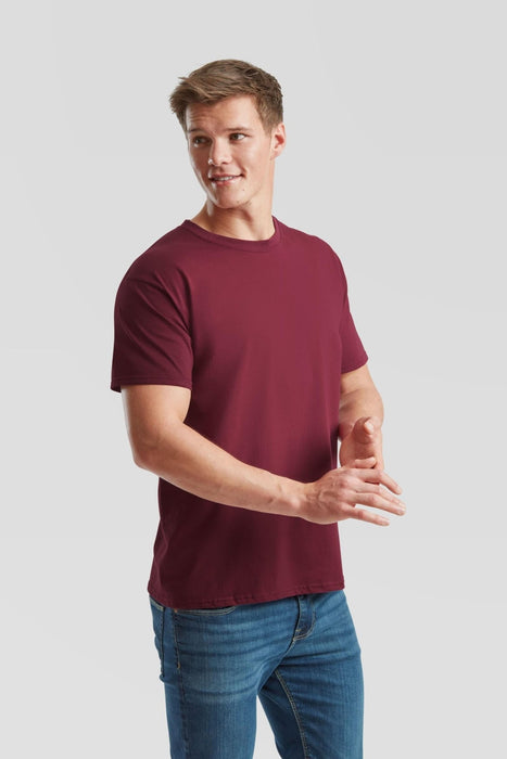 Hazkit - Iconic Fruit of the Loom Ringspun Premium Men's T-Shirt - 061422041S - Fruit of the Loom