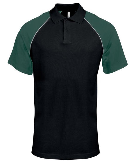 Hazkit - Kariban Polo Baseball Contrast Polo Shirt 100% Cotton