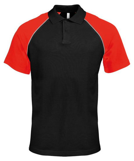 Hazkit - Kariban Polo Baseball Contrast Polo Shirt 100% Cotton