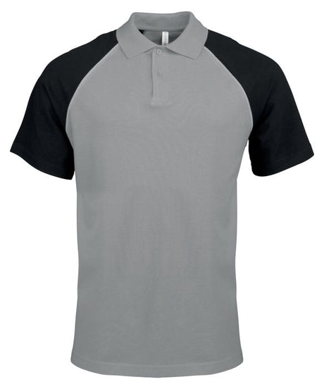 Hazkit - Kariban Polo Baseball Contrast Polo Shirt 100% Cotton
