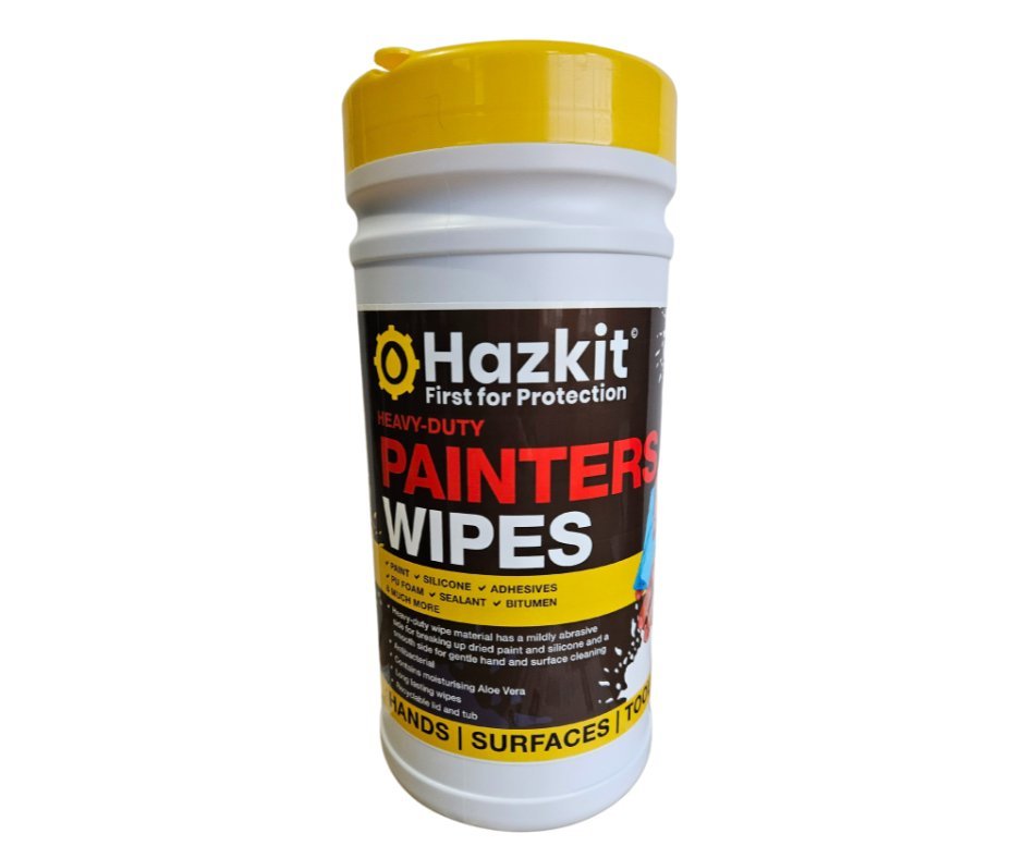 Hazkit - Multipack x 80 Hazkit Painters Wipes - Hands, Tools, Surfaces - Tough on Paint, Caulk, Silicone, Adhesives and More