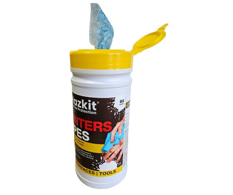 Hazkit - Multipack x 80 Hazkit Painters Wipes - Hands, Tools, Surfaces - Tough on Paint, Caulk, Silicone, Adhesives and More