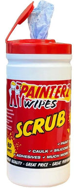 Hazkit - Multipack x 80 Painters Wipes - Hands, Tools, Surfaces - Tough on Paint, Caulk, Silicone, Adhesives and More
