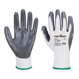 Hazkit - Pack of 12 - Portwest Flexo Grip 13 Nitrile Coated Work Gloves - A310