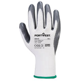 Hazkit - Pack of 12 - Portwest Flexo Grip 13 Nitrile Coated Work Gloves - A310