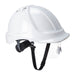 Hazkit - Portwest Endurance Visor Safety Helmet - Vented Wheel Ratchet Short Peak - PW55 - Portwest