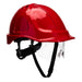 Hazkit - Portwest Endurance Visor Safety Helmet - Vented Wheel Ratchet Short Peak - PW55 - Portwest