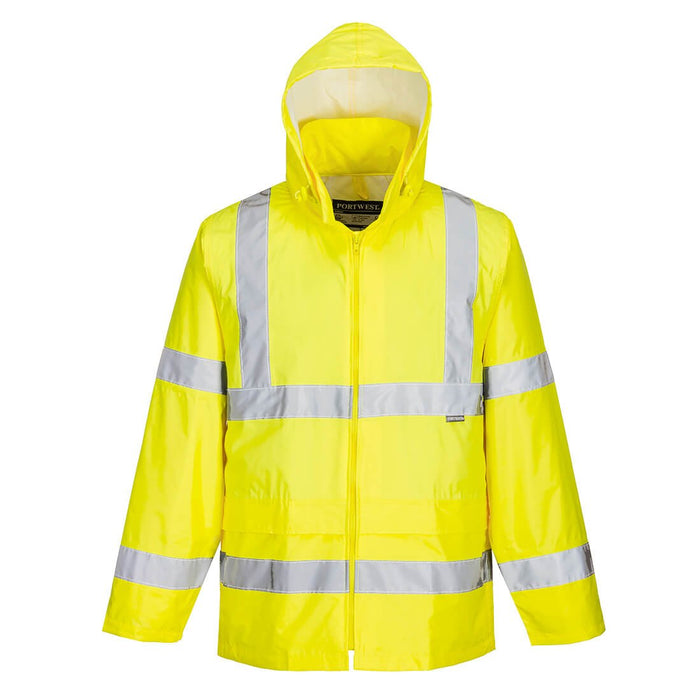 Hazkit - Portwest Foldaway Waterproof Hi-Vis Rain Jacket - H440 - 5036108187645 - Portwest