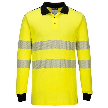 Hazkit - Portwest PW3 Arc Flash Flame Retardant Anti Static Modaflame Long Sleeve Polo Shirt - FR702