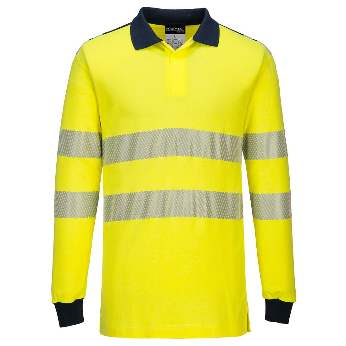 Hazkit - Portwest PW3 Arc Flash Flame Retardant Anti Static Modaflame Long Sleeve Polo Shirt - FR702