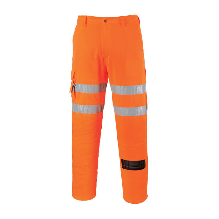 Hazkit - Portwest Water & Oil Repellent Hi-Vis Rail Spec Work Trousers - RT46 - 5036108244300 - Portwest