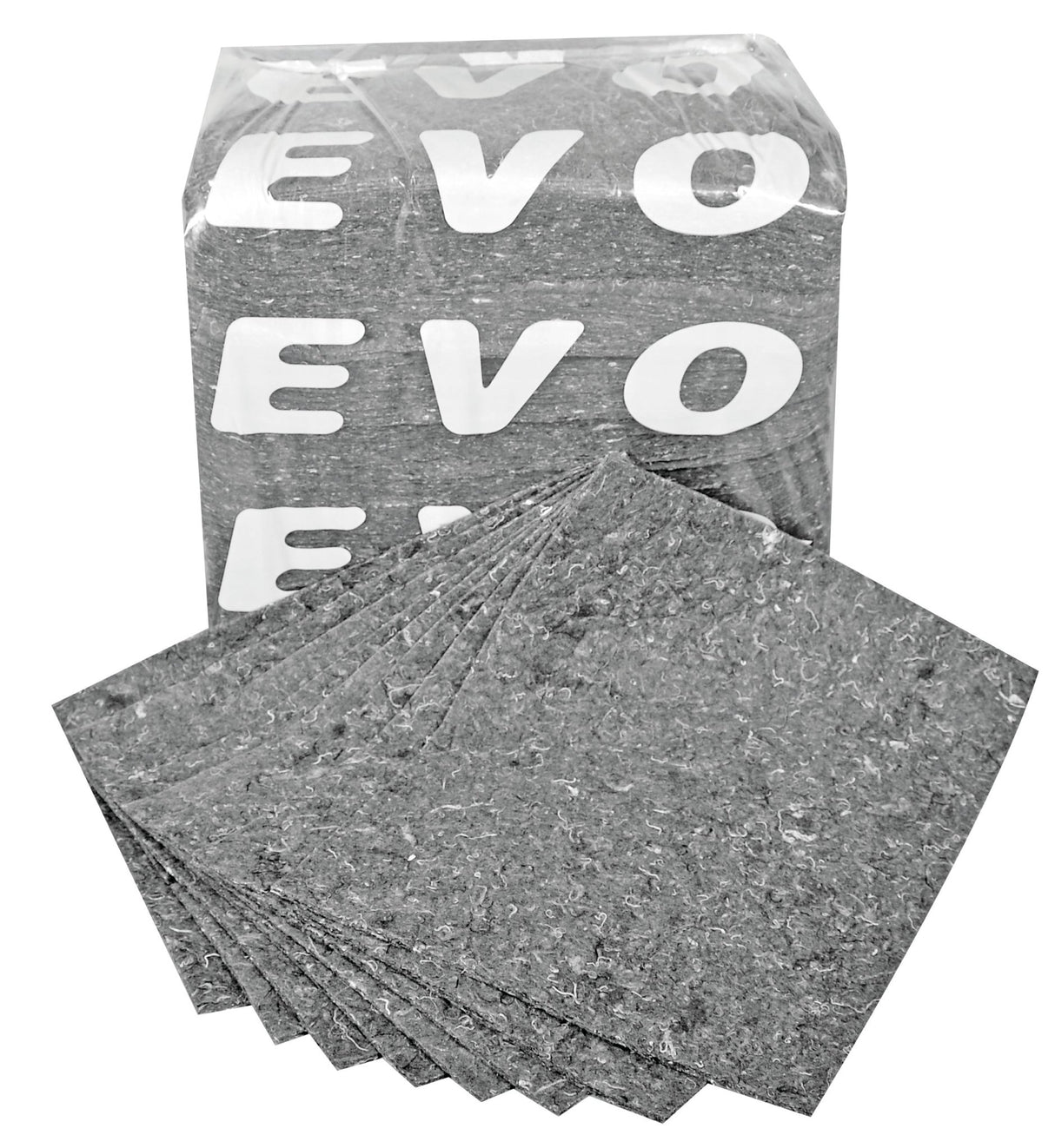 Hazkit - 100 EVO Recycled Absorbent Pads Boxed or Poly - Wrapped - Oil, Fuel and Solvents - EVO
