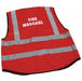 Hazkit - 2 Pack "Fire Marshal" Red Pre-Printed Hi Vis Vest - Hazkit