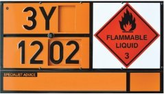 Buy 4 Displays, One Panel - Quadcode Hazchem Placard - Stainless steel ...