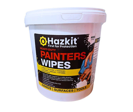 Hazkit - 400 Painters Wipes - Hands, Tools, Surfaces - Tough on Paint, Caulk, Silicone, Adhesives and More - Fentex