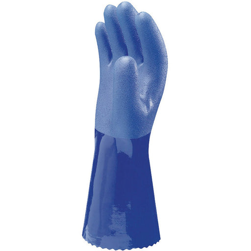 Hazkit - 5 or 10 - Pack - SHOWA 660 34cm Blue PVC Gloves - Chemicals, Oils and Acids - Showa