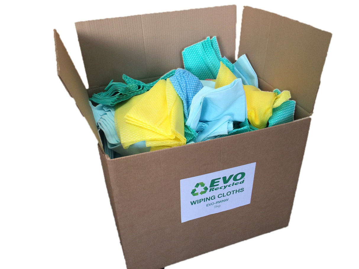 Hazkit - 5kg Box Absorbent Non - Woven Wipers - Bulk Box or Bag - Oils, fuels, water, coolant and solvents - Fentex
