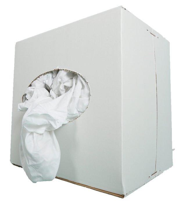 Hazkit - 5kg Premium White High Cotton Cloths in Dispenser Box - Industrial Cleaning and Wiping - Fentex