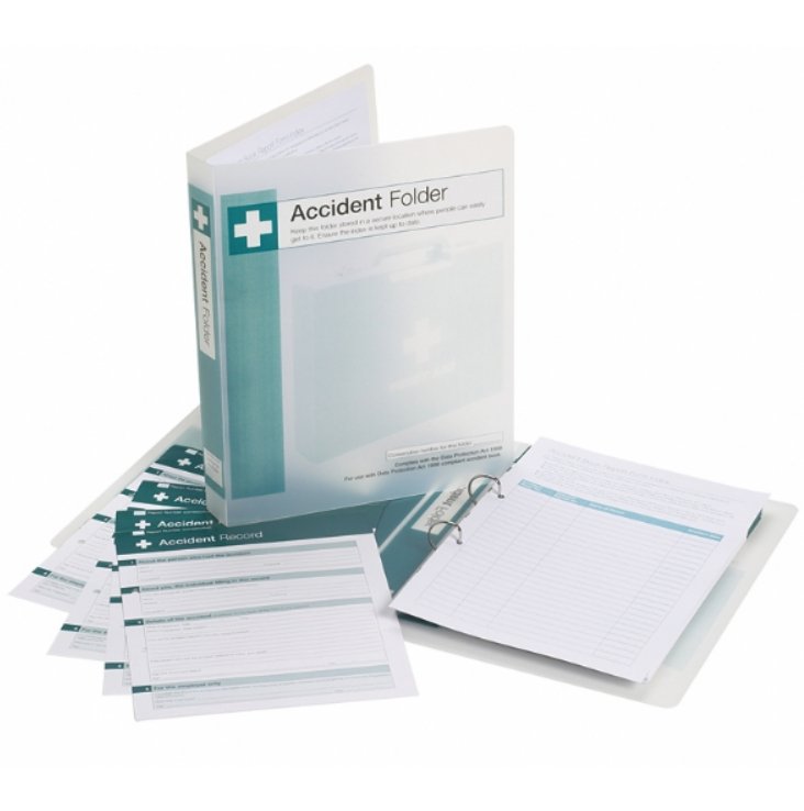 Hazkit - A4 Accident Report Folder - HSE & GDPR Compliant Storage - Indexed for up to 54 Entries - HypaGuard