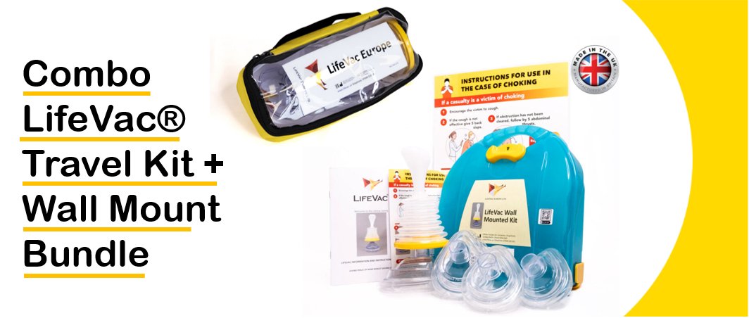 Hazkit - BUNDLE AND SAVE - Combo LifeVac® Travel + Wall Mounted Kit Anti-choking Device - Lifevac Europe