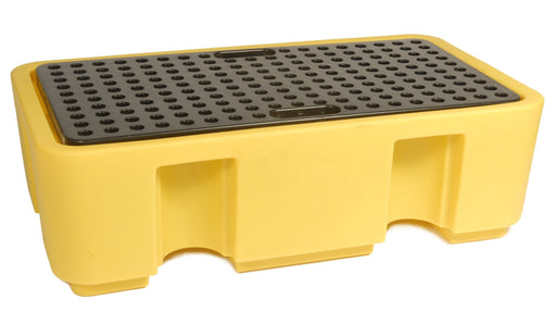 Hazkit - COSHH Storage Yellow Bunded Pallet - 2 x 205l Drum Capacity - Fentex