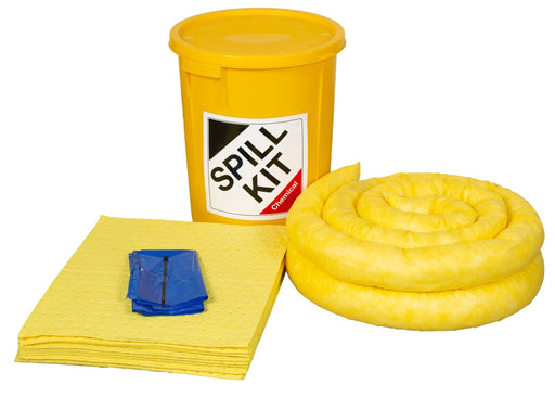 Hazkit - Depot Site Chemical Spill Kit in Yellow Drum - Treats 35 Litres - Fentex