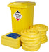 Hazkit - Depot Site Chemical Spill Kit in Yellow Wheelie Bin - Treats 240 Litres - Fentex