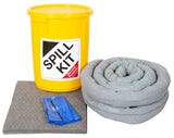 Hazkit - General Purpose Spill Kit in Yellow Drum - Treats 35 Litres - Fentex