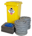 Hazkit - Depot Site General Purpose Spill Kit in Yellow Wheelie Bin - Treats 240 Litres - Fentex