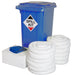 Hazkit - Depot Site Oil and Fuel Spill Kit in Yellow or Blue Wheelie Bin - Treats 240 Litres - Fentex