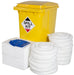 Hazkit - Depot Site Oil and Fuel Spill Kit in Yellow or Blue Wheelie Bin - Treats 360 Litres - Fentex