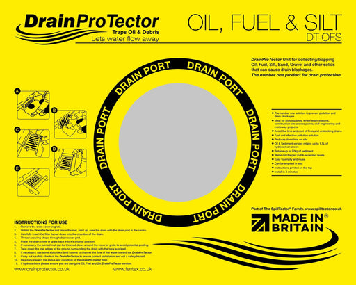 Hazkit - Drain ProTector Reusable Drain Filter - Trap Oil, Fuel, Silt, Sand - Number One Solution - Drain ProTector