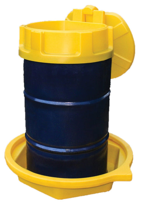 Hazkit - Drum Funnel with Lid - Spill Free Filling of Drums - Built In Debris Strainer - Fentex