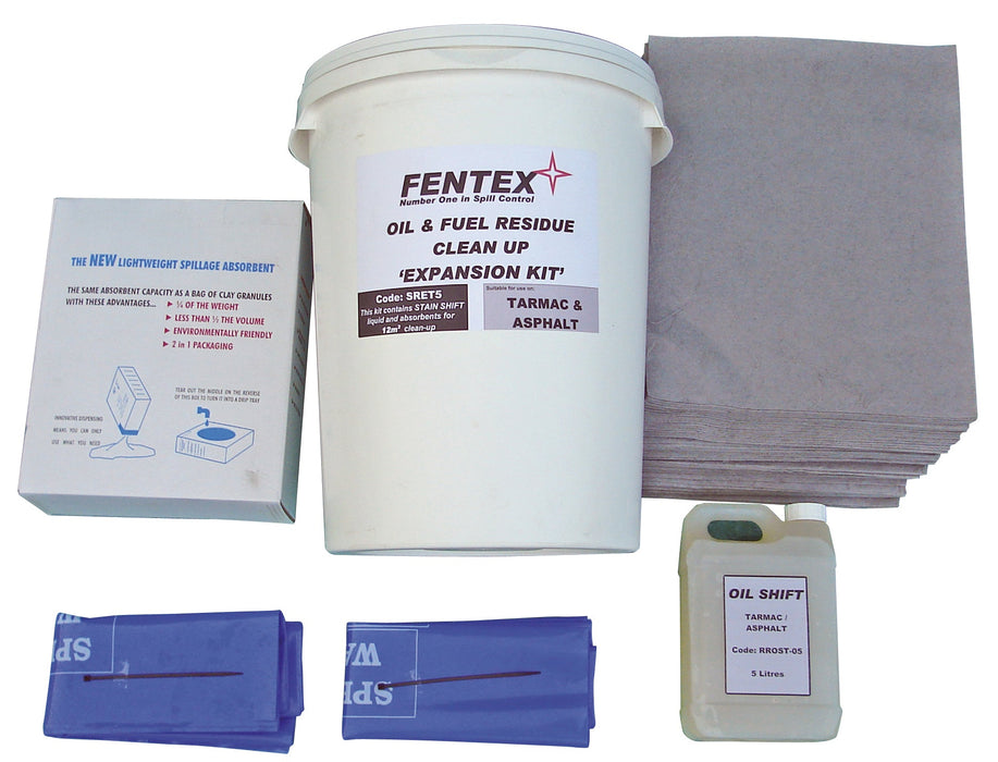 Hazkit - Expansion Pack 12m2 - Tarmac and Asphalt Oil Stain and Residue Cleaning Kit - Fentex