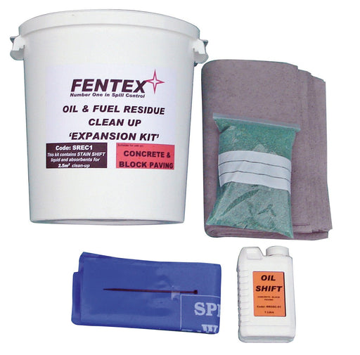 Hazkit - Expansion Pack 2.5m2 - Concrete and Block Paving Oil Stain and Residue Cleaning Kit - Fentex