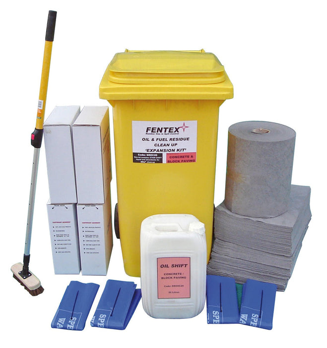 Hazkit - Expansion Pack 50m2 - Concrete and Block Paving Oil Stain and Residue Cleaning Kit - Fentex