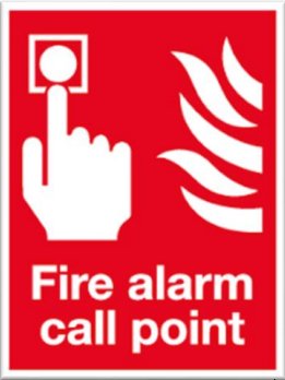 Hazkit - Fire Alarm Call Point Sign - 100 x 150mm - 1mm Rigid plastic - Hazkit